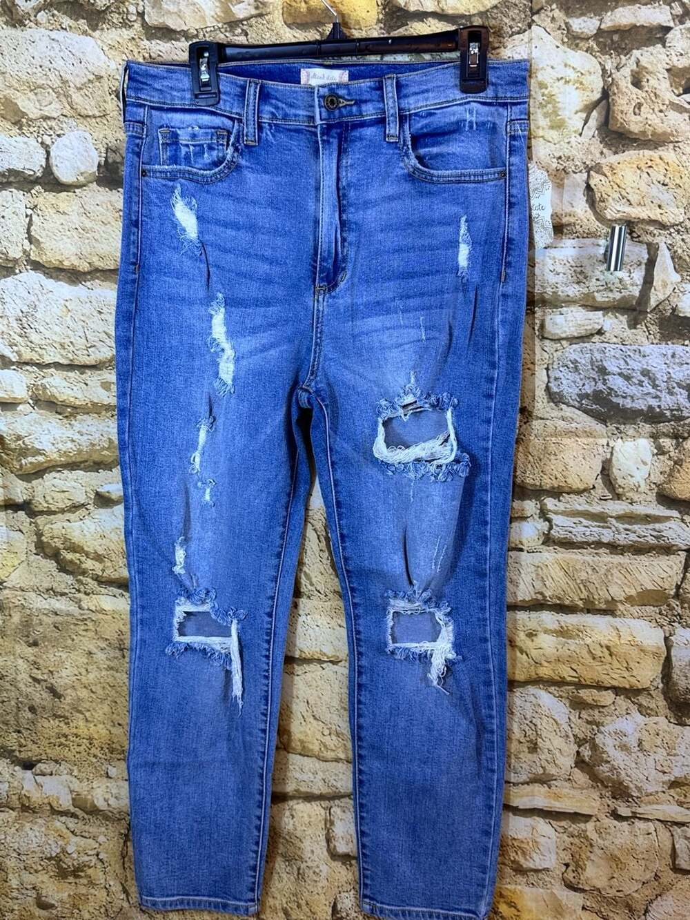Altar'd State Distressed High-Rise Denim Jeans Size 13